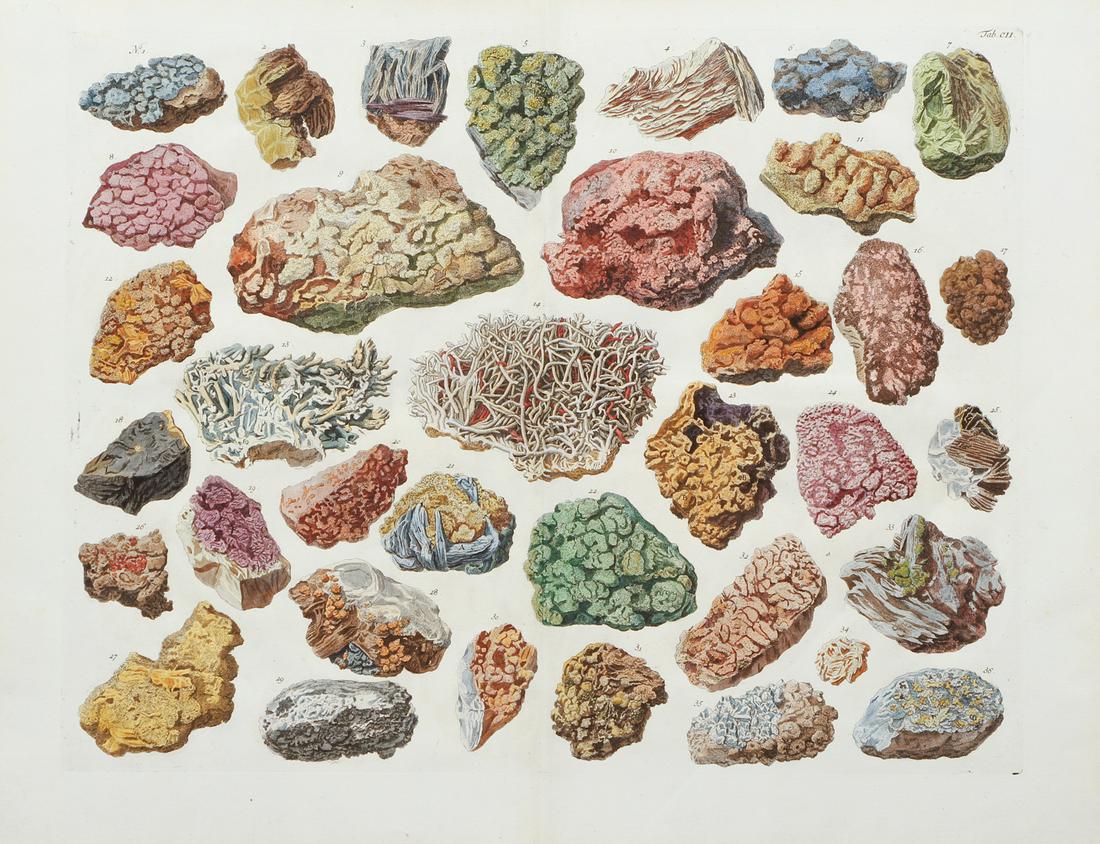 Seba 3 Geological Color Engravings 1765 (1 of 18)