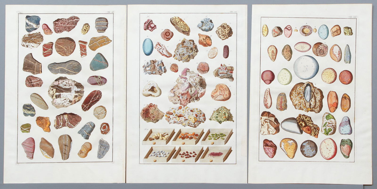 Seba 3 Geological Color Engravings 1765 (1 of 19)