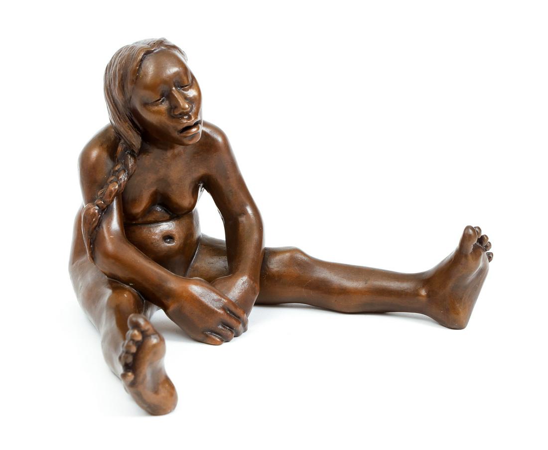 Roxanne Swentzell 2002 bronze Coming Down (1 of 7)