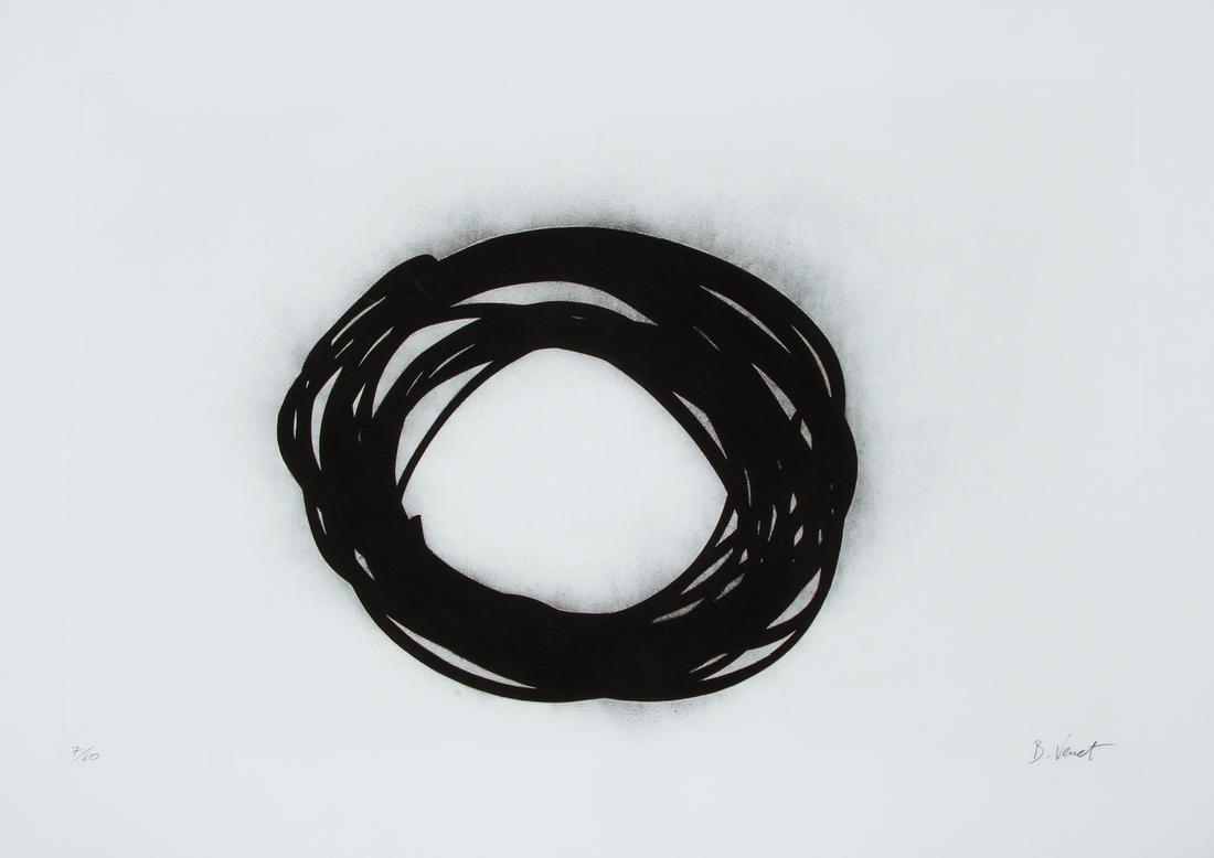 Bernar Venet 2016 orig etching Grib II: Venet, Bernar (French, born 1941), Grib II, 2016, etching, polymer gravure, carborundum, and photo etching, 28-1/2 x 43 inches, 36 x 49.75 inches sheet size, pencil signed and numbered 7/60, unframed