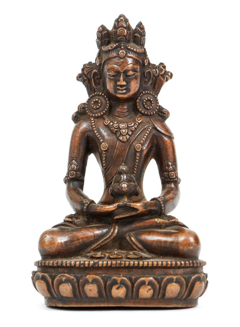 Tibetan Copper Figure of Amitayus Bodhisattva (1 of 8)