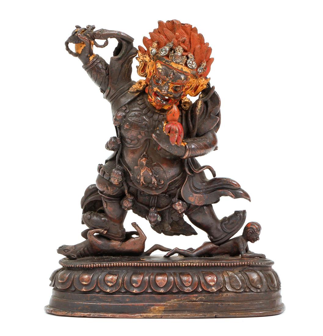 Tibetan Copper Figure Dharmapala Begtse Chen (1 of 10)