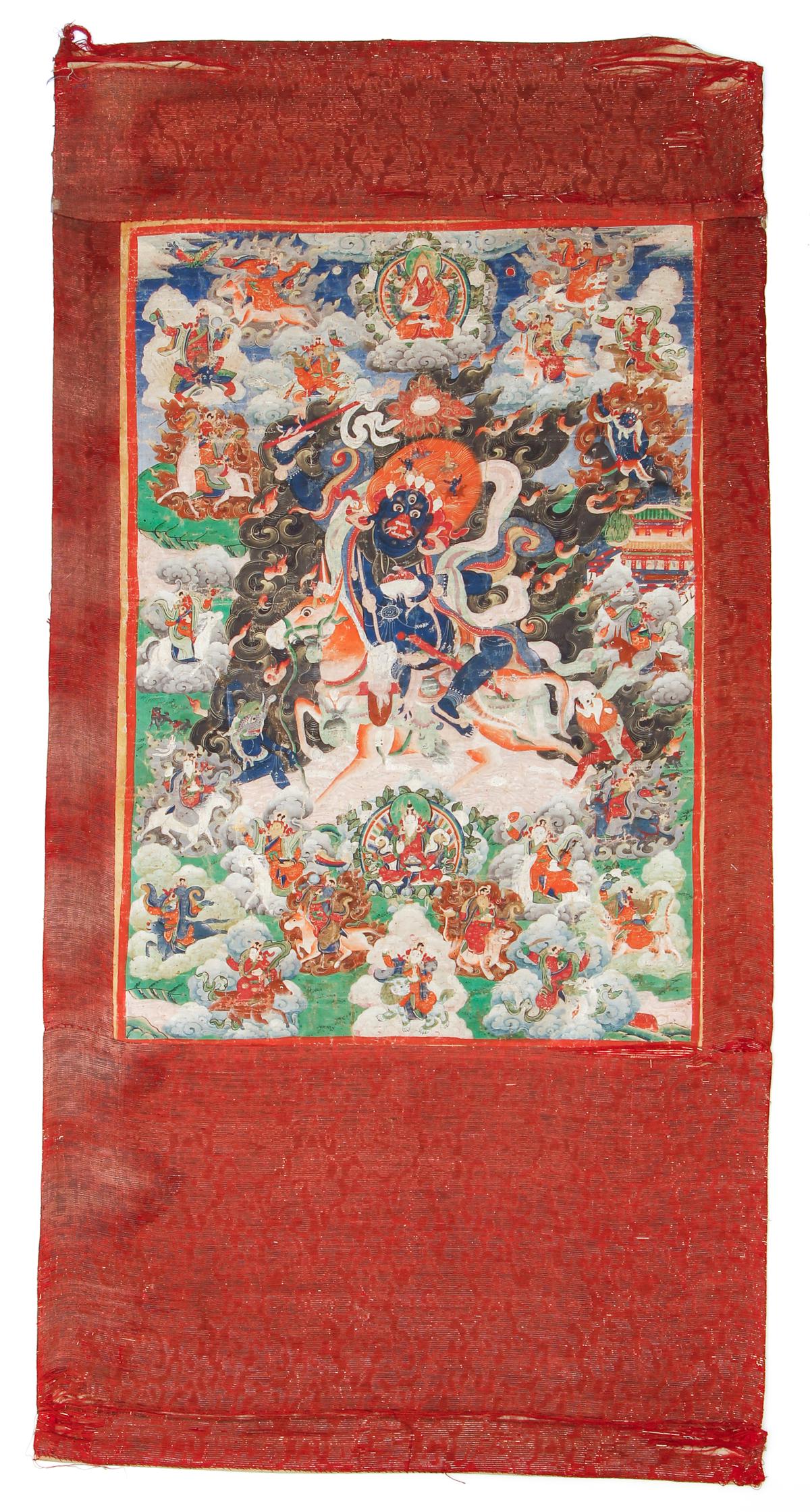 Tibetan Thangka Palden Lhamo on Mule (1 of 11)