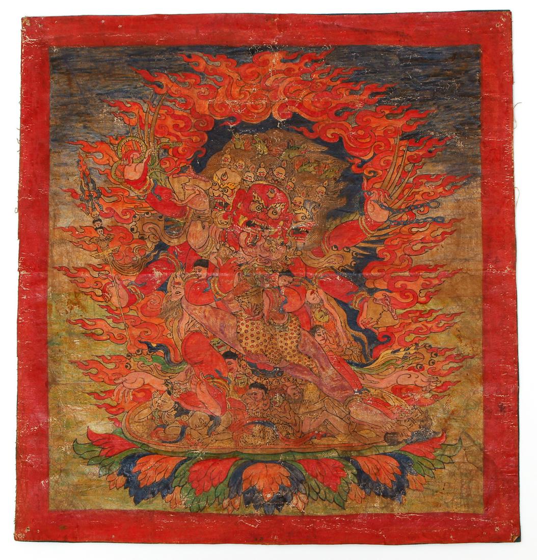 Tibetan Thangka Hayagriva Wrathful Buddhist (1 of 10)