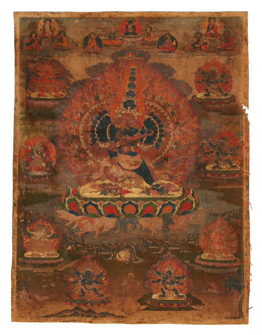 Tibetan Thangka Mahottara Heruka (1 of 12)