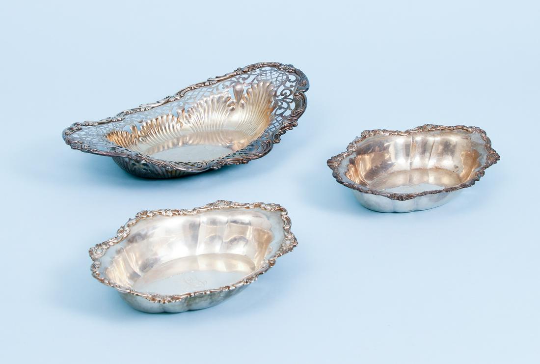 3 Sterling Silver Trays 38ozt (1 of 15)