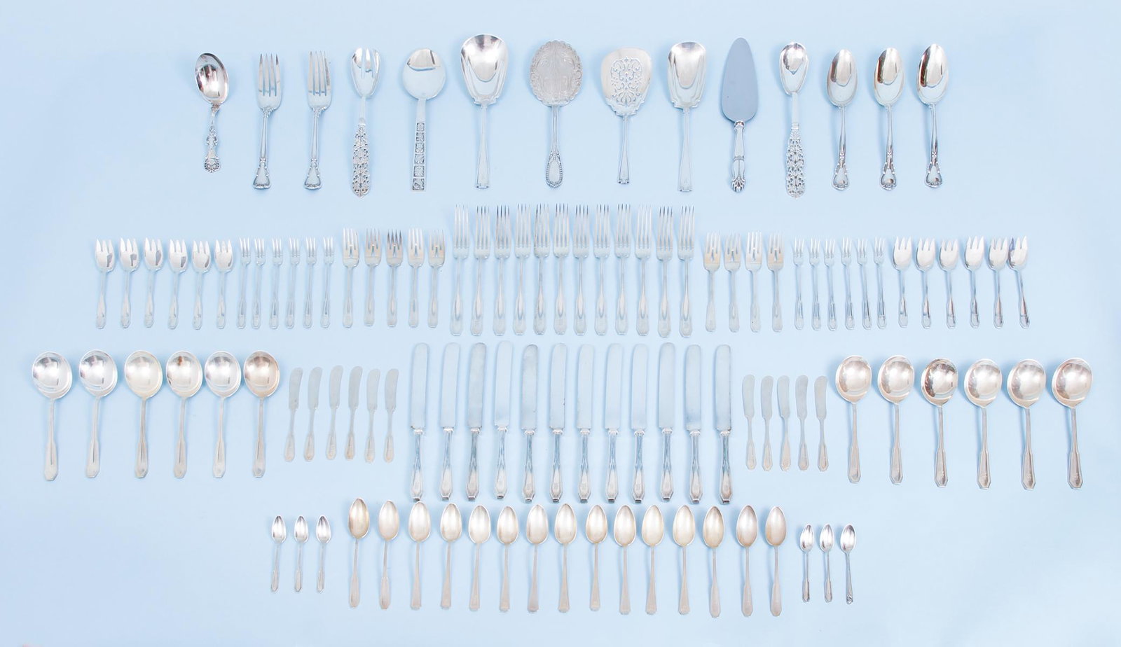 114 piece Sterling Flatware Serving Set (1 of 17)