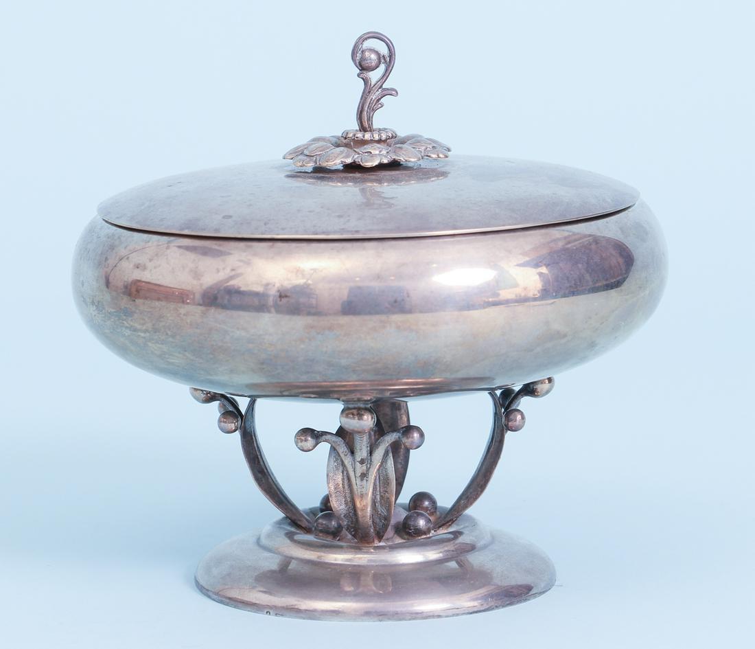 Woodside Sterling Silver Lidded Box in style of Jensen (1 of 7)