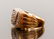 Mens 14K Gold Diamond Signet Ring - 2