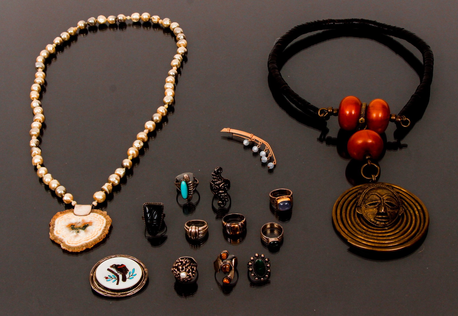 Lot 14pcs Jewelry Sterling Silver African Tribal (1 of 19)