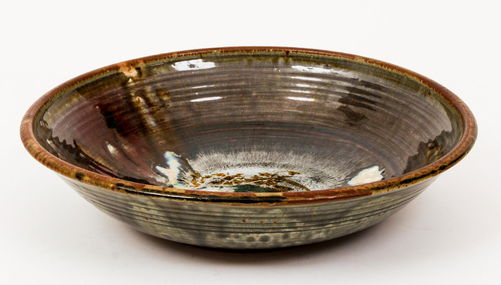 Ron Korczynski Large Glazed Ceramic Bowl (1 of 4)