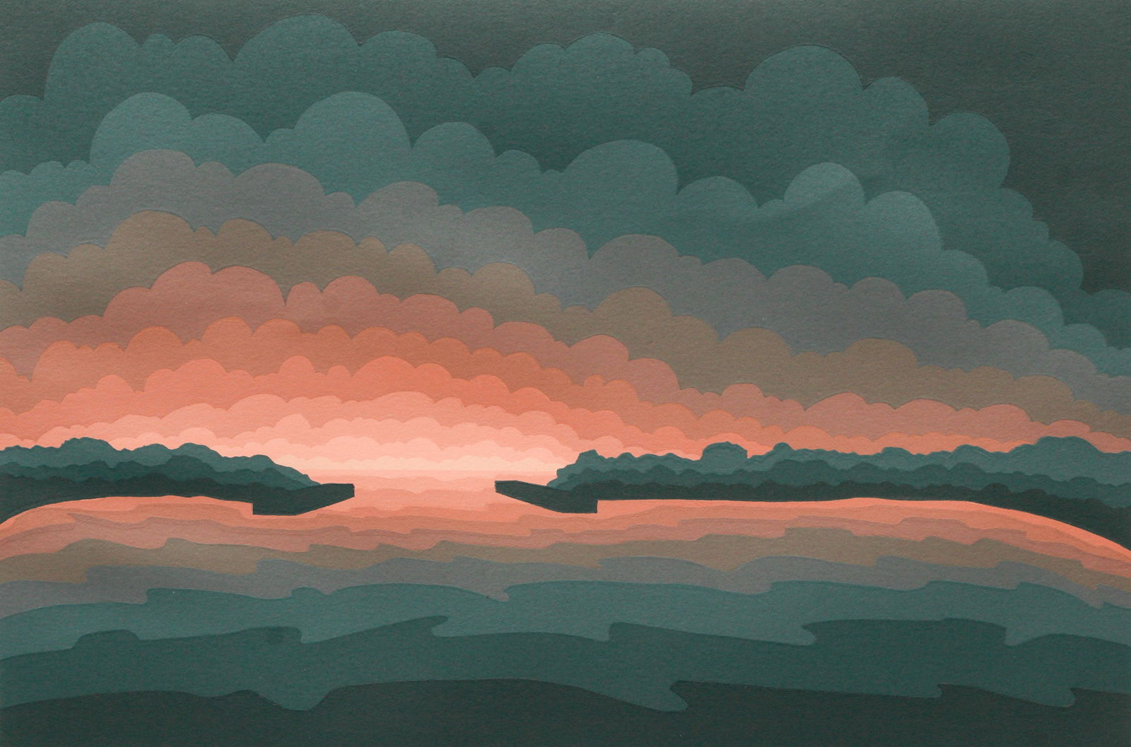 Roy Ahlgren 4 Op Art Serigraphs Signed (1 of 12)