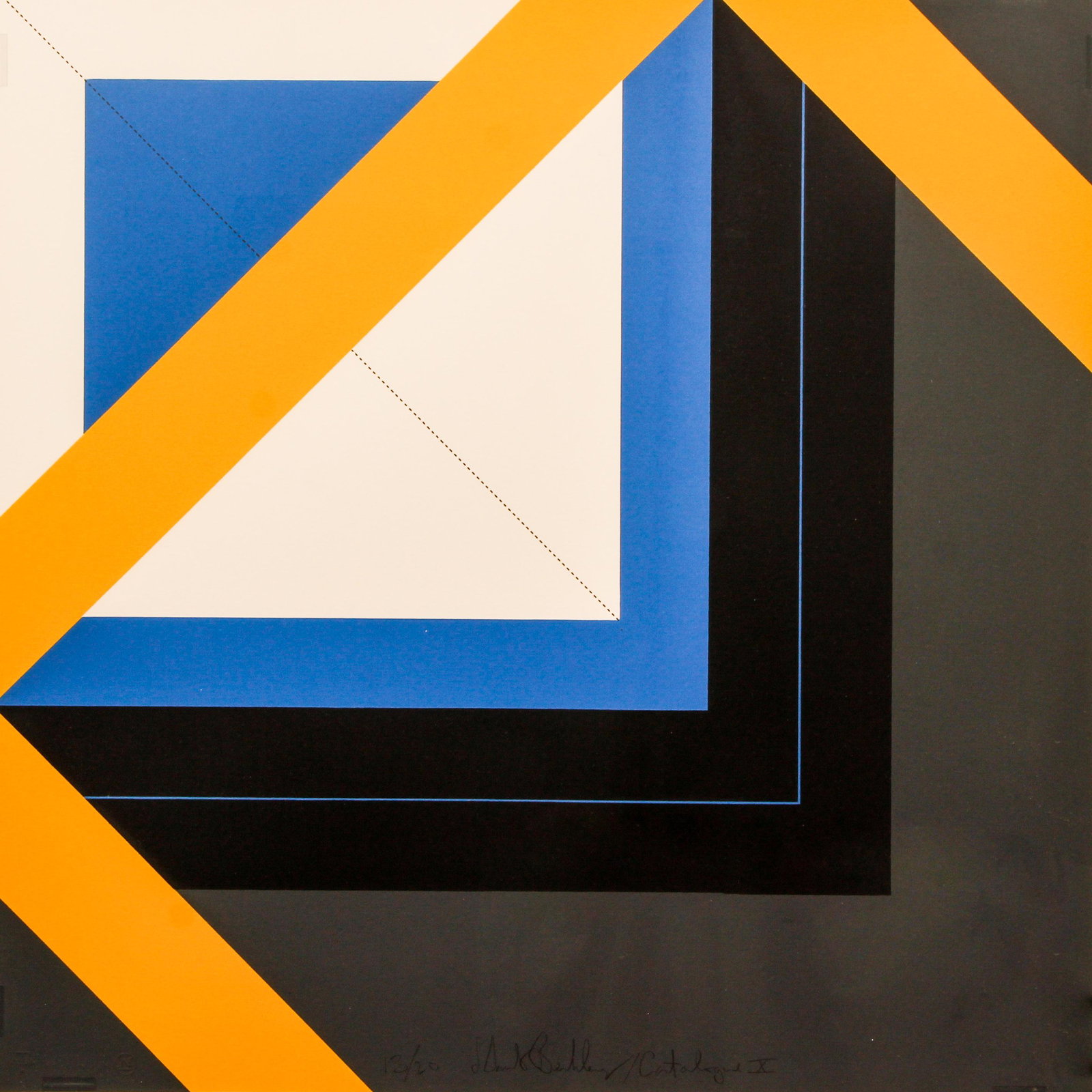 Jon Beckley, Catalogue X, Silkscreen and Collage: Beckley, American (1938 - 2014), Title: Catalogue X, circa 1980, Medium: Silkscreen and mixed media, signed and numbered in pencil, Edition: 13/20, Image Size: 21.5 x 21.5 inches, Frame Size: 27 x 27