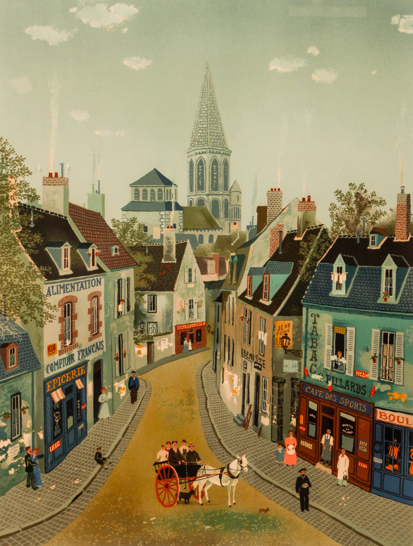 Michel Delacroix orig litho Hommage a Rousseau (1 of 5)