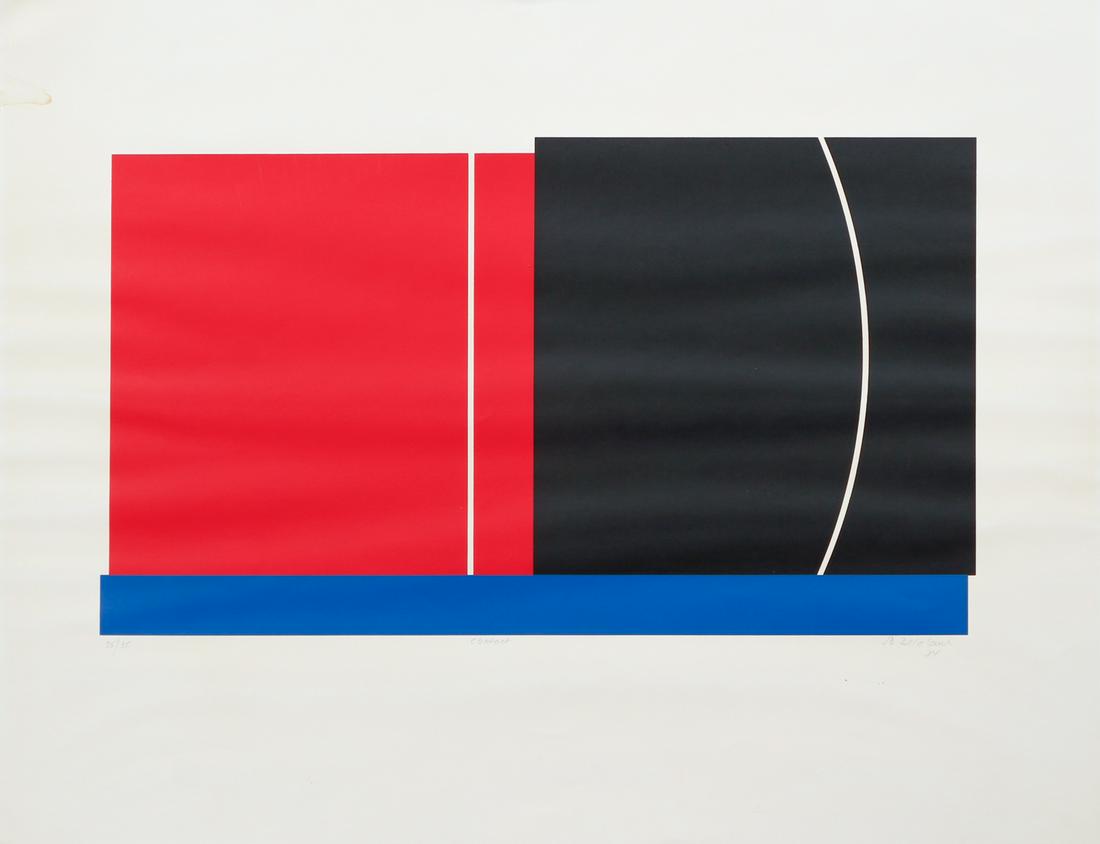 Jo Delahaut 1974 color screenprint Contact (1 of 8)