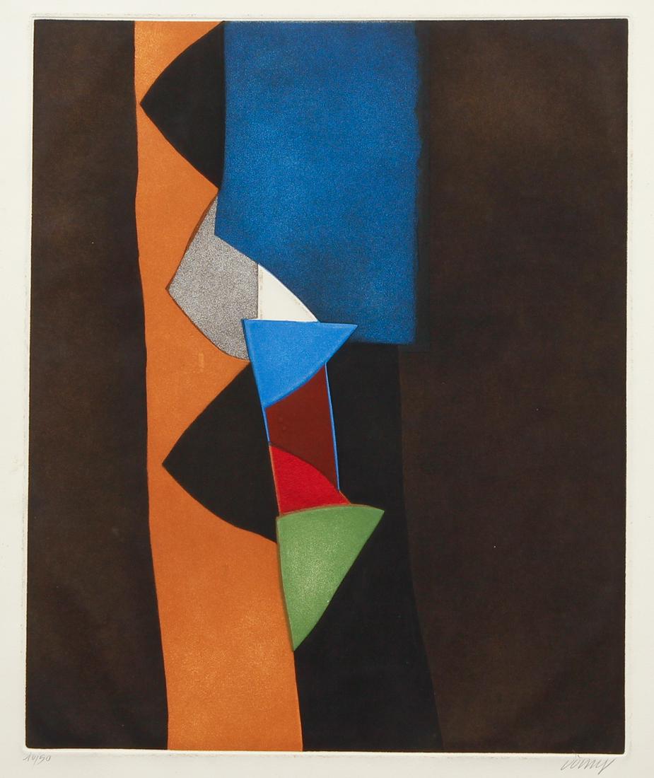 Bertrand Dorny Abstract aquatint print (1 of 8)