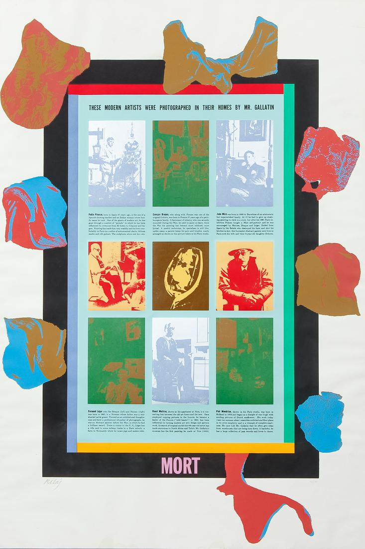 Ron Kitaj 1966 color lithograph Mort (1 of 10)