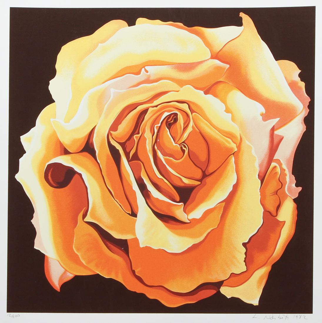Lowell Nesbitt Yellow Rose Signed Serigraph (1 of 8)
