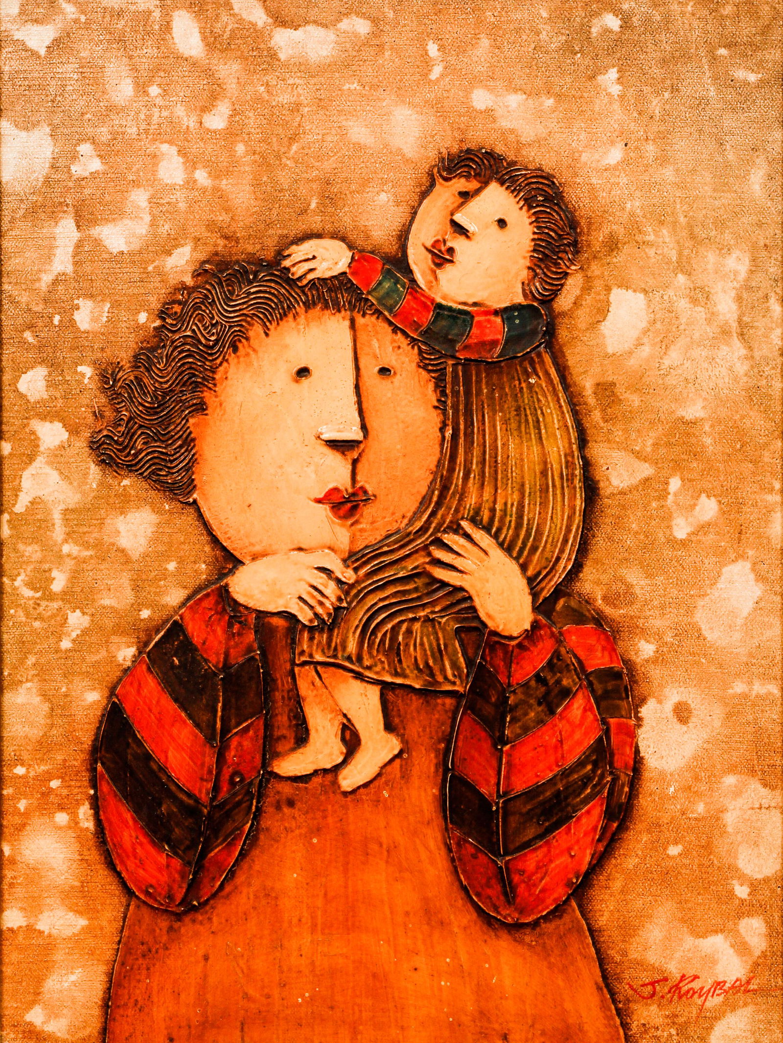 Pair of Joyce Roybal Oil Paintings Puffy (1 of 8)