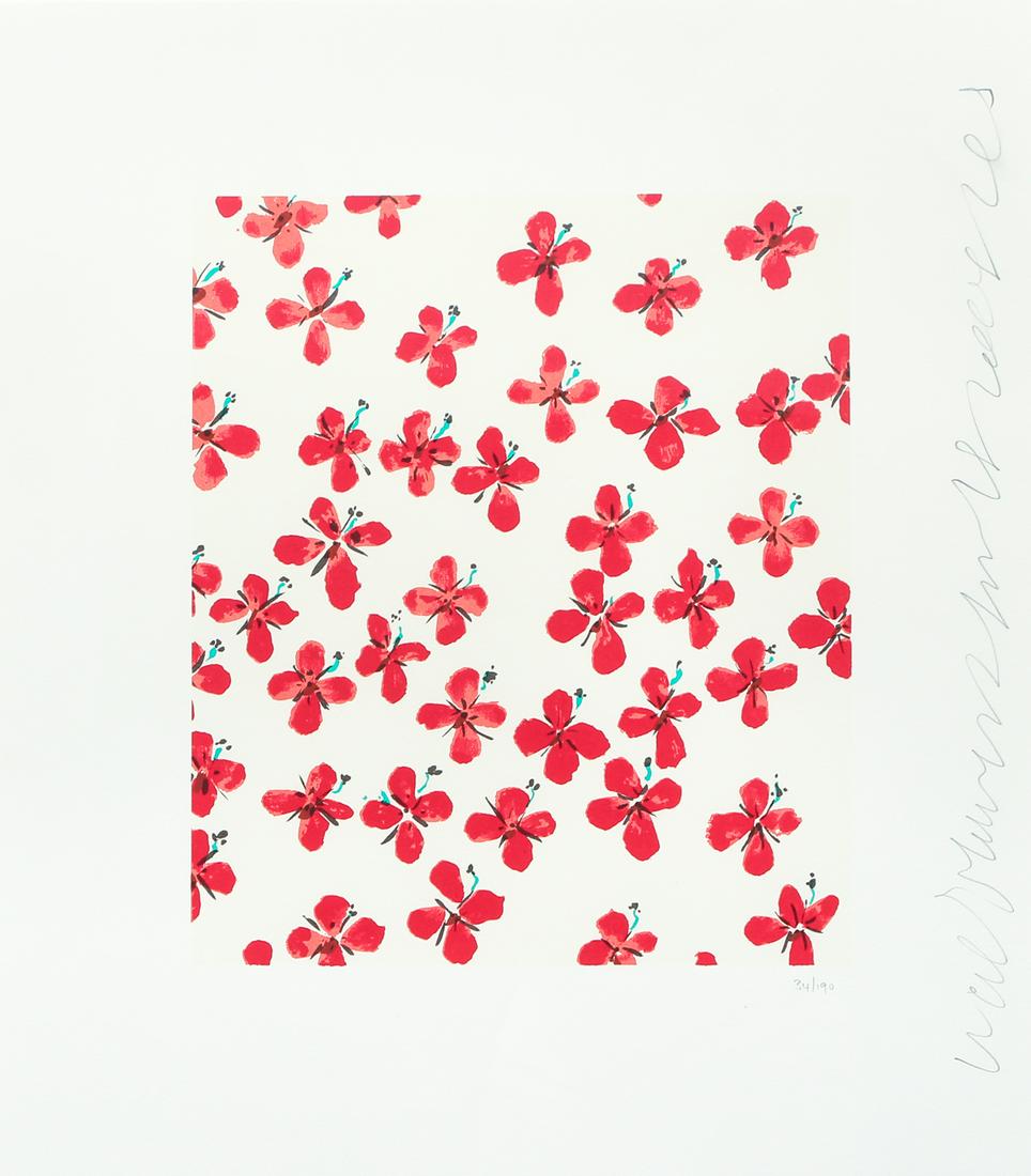 Donald Sultan orig serigraph Wallflowers VII (1 of 7)