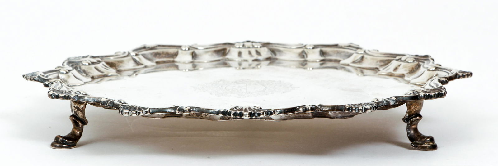 Richard Rugg British Footed Sterling Silver Salver (1 of 6)