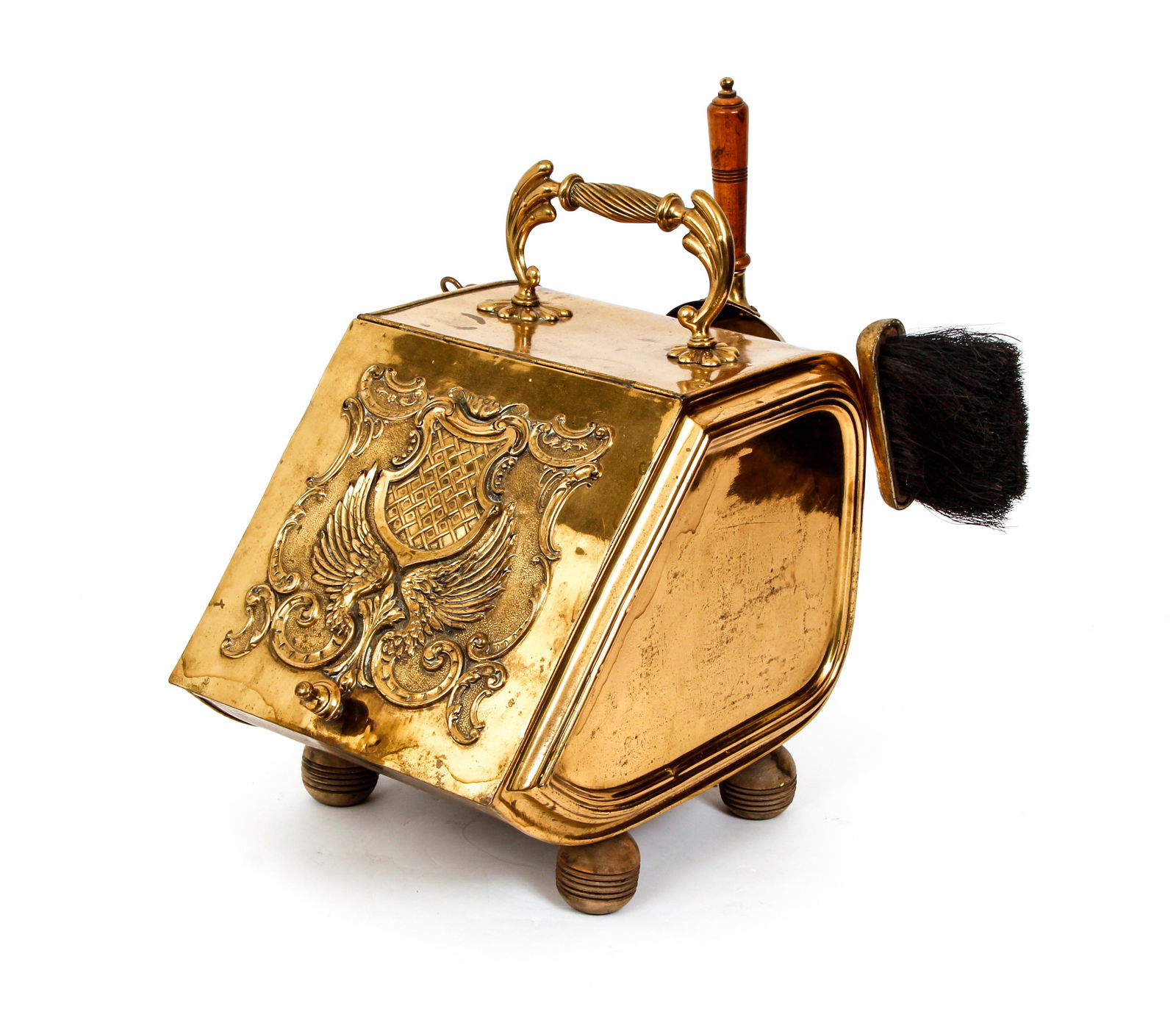 English Brass Coal Hod and Shovel (1 of 9)