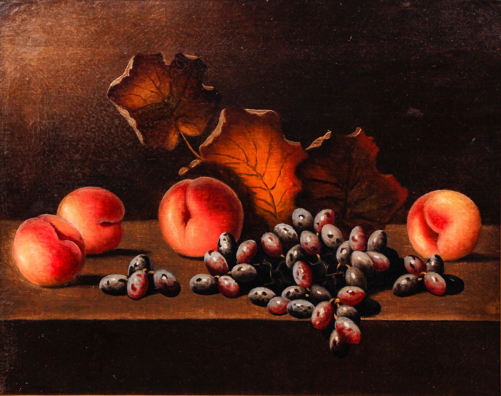 Barton Hays Still Life Grapes, Peaches, and Autumn (1 of 3)