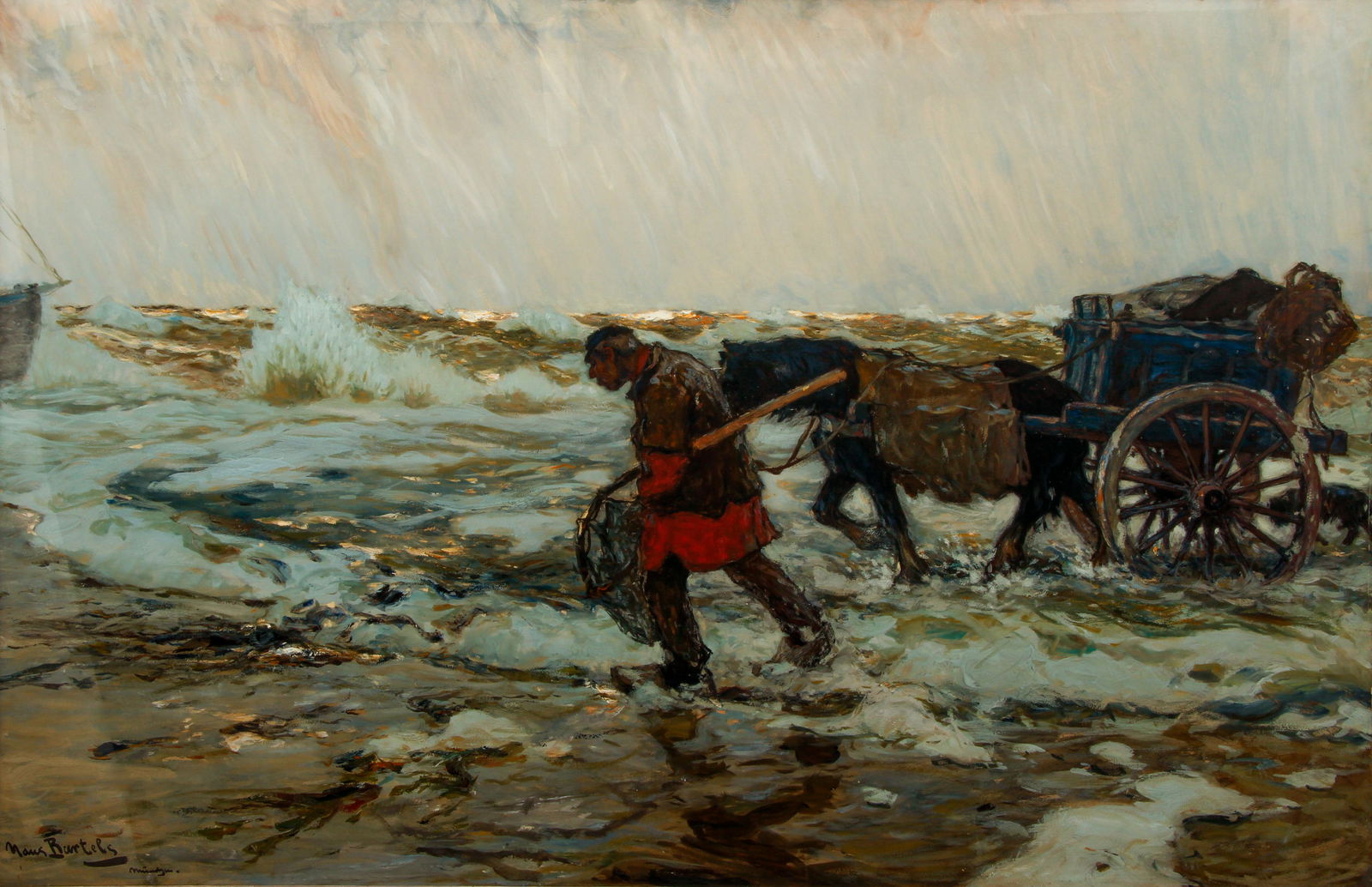 Hans von Bartels watercolor and mixed media Fisherman (1 of 4)