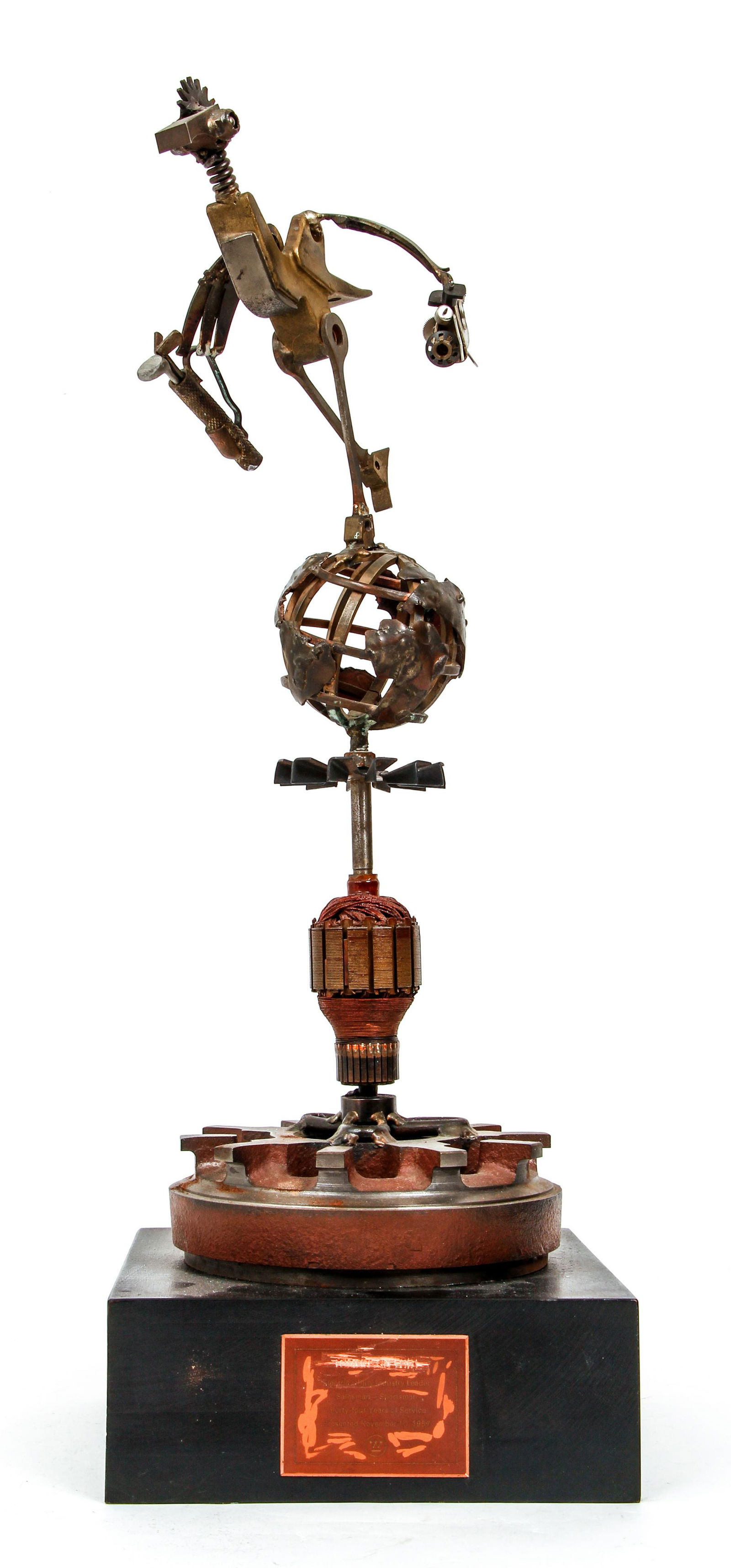 Brutalist Sculpture of Globe Trotting Bird (1 of 8)