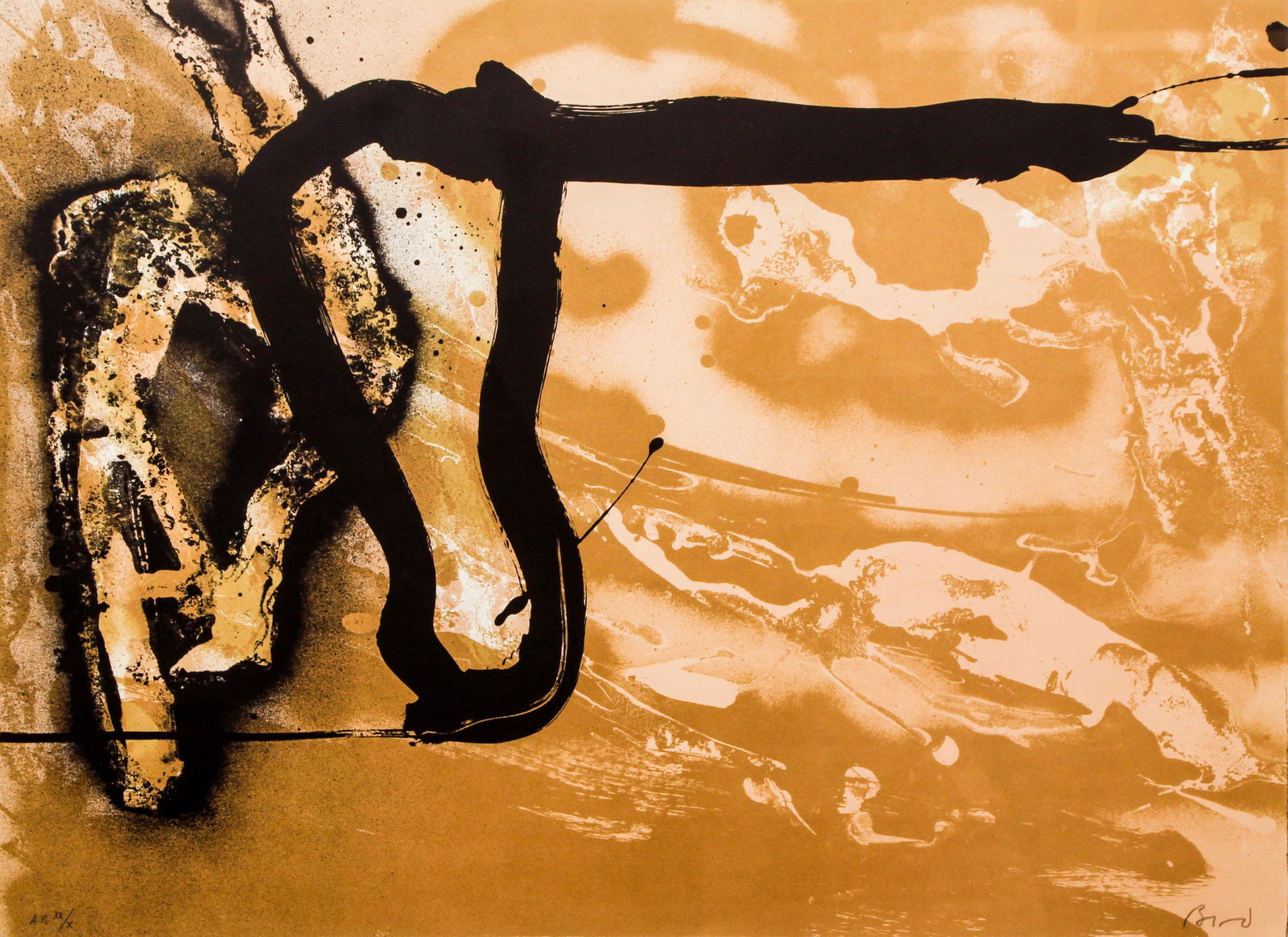 Jim Bird framed lithograph Trazos (1 of 5)