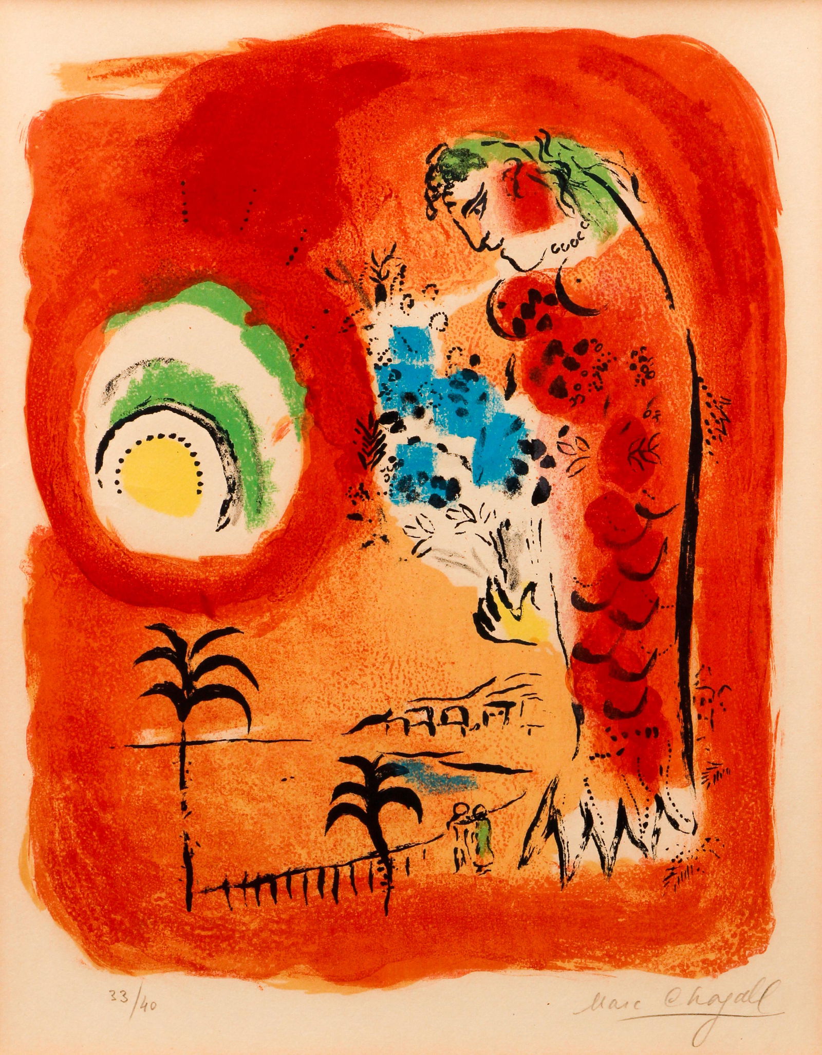 Marc Chagall 1960 orig litho The Bay of Angels (1 of 4)