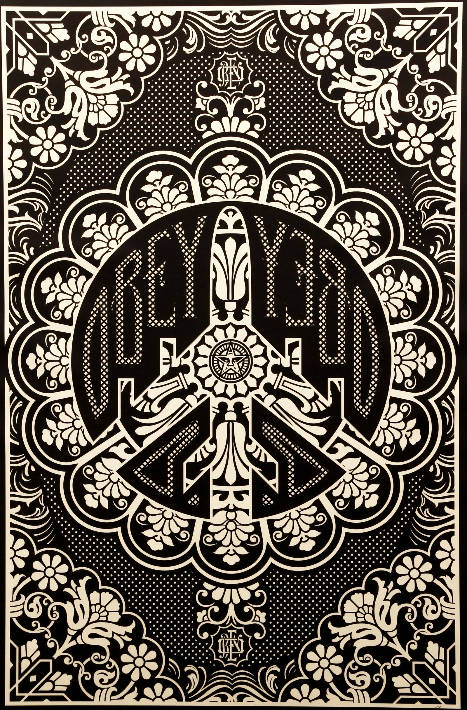 Shepard Fairey 'Peace Bomber' signed poster (1 of 3)