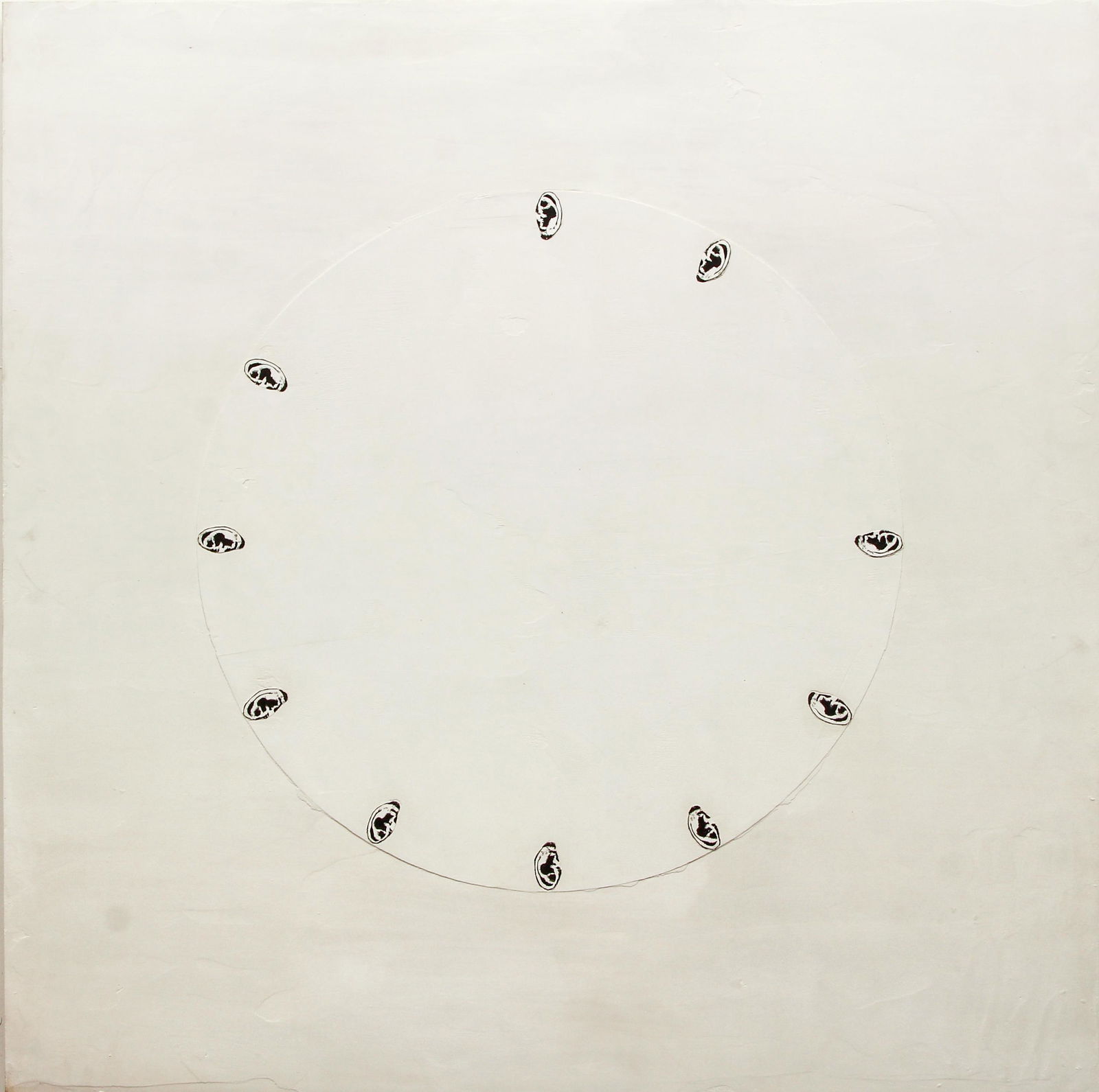 Robert Feintuch 1989 mixed media White Clock (1 of 3)