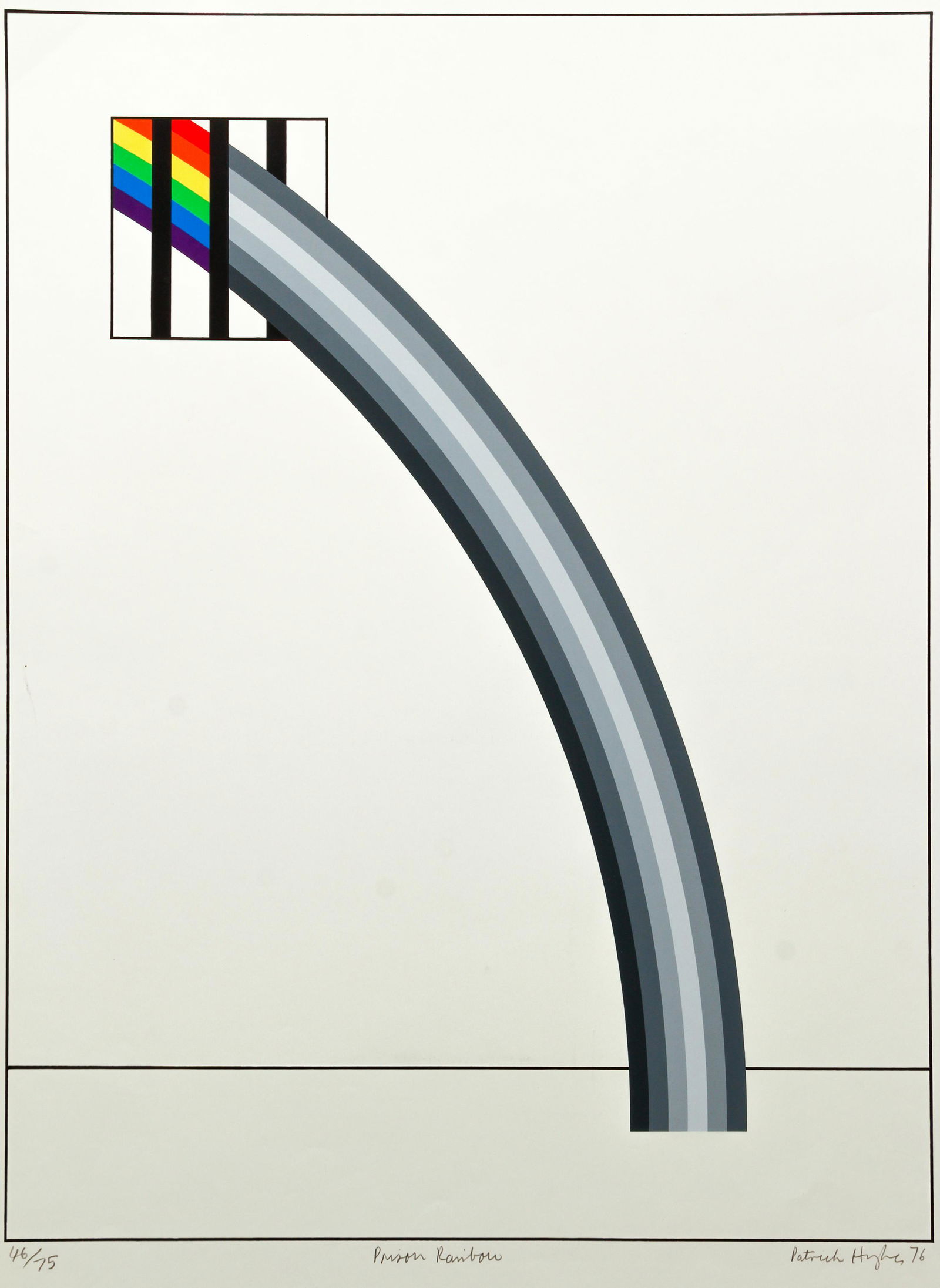 Patrick Hughes 1976 serigraph Prison Rainbow (1 of 6)