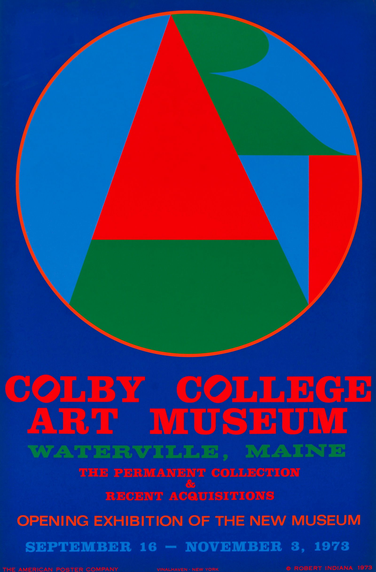 Robert Indiana 1973 Colby College orig poster (1 of 4)