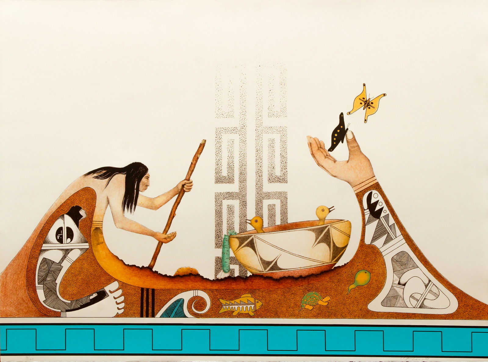 Charles Fredric Lovato orig litho Hands of Man (1 of 5)