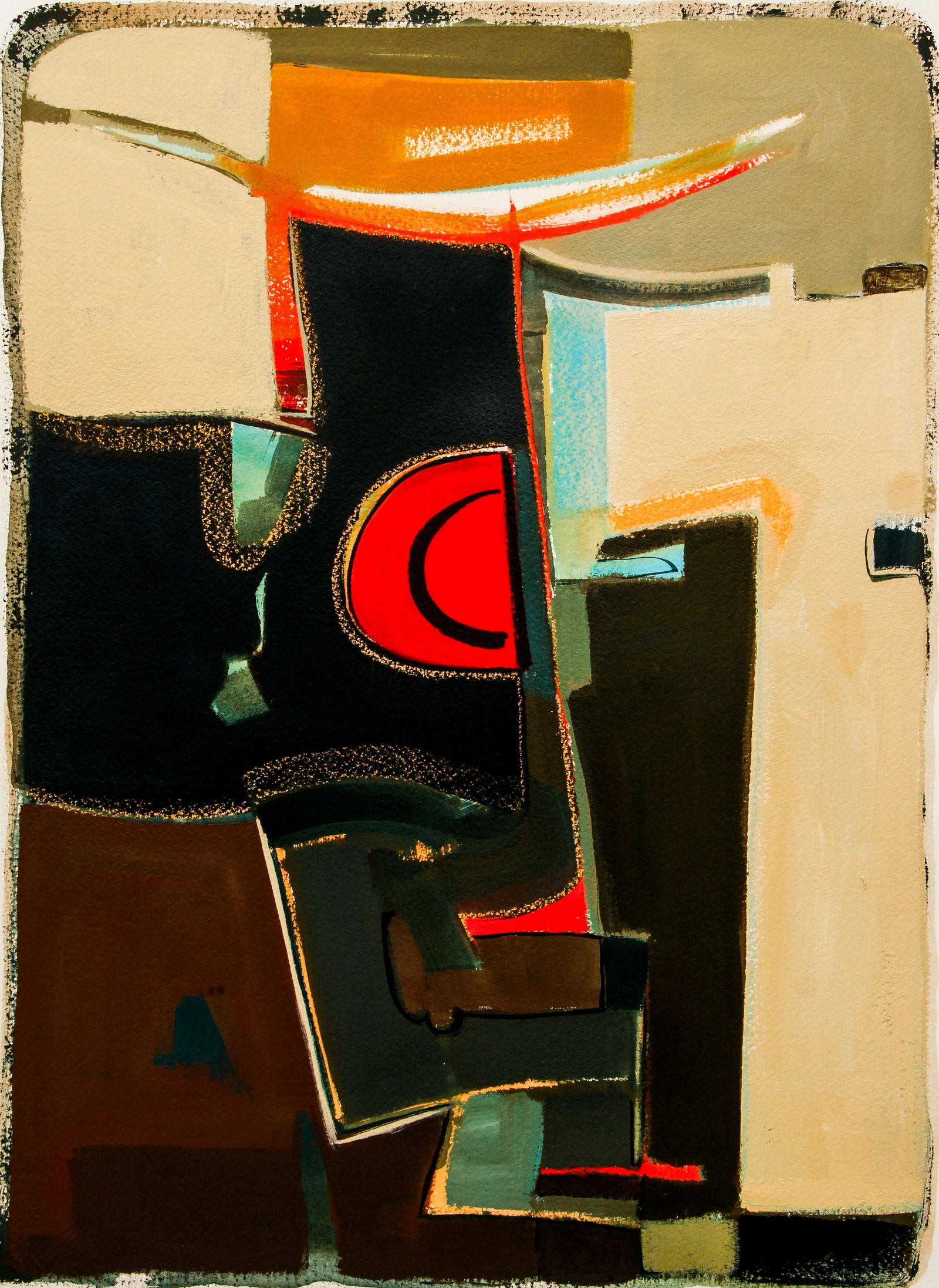 Dan Namingha Acrylic Abstract Painting (1 of 3)