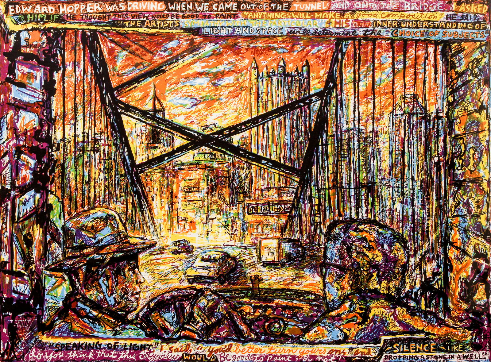 Bob Qualters serigraph Edward Hopper was Driving (1 of 5)