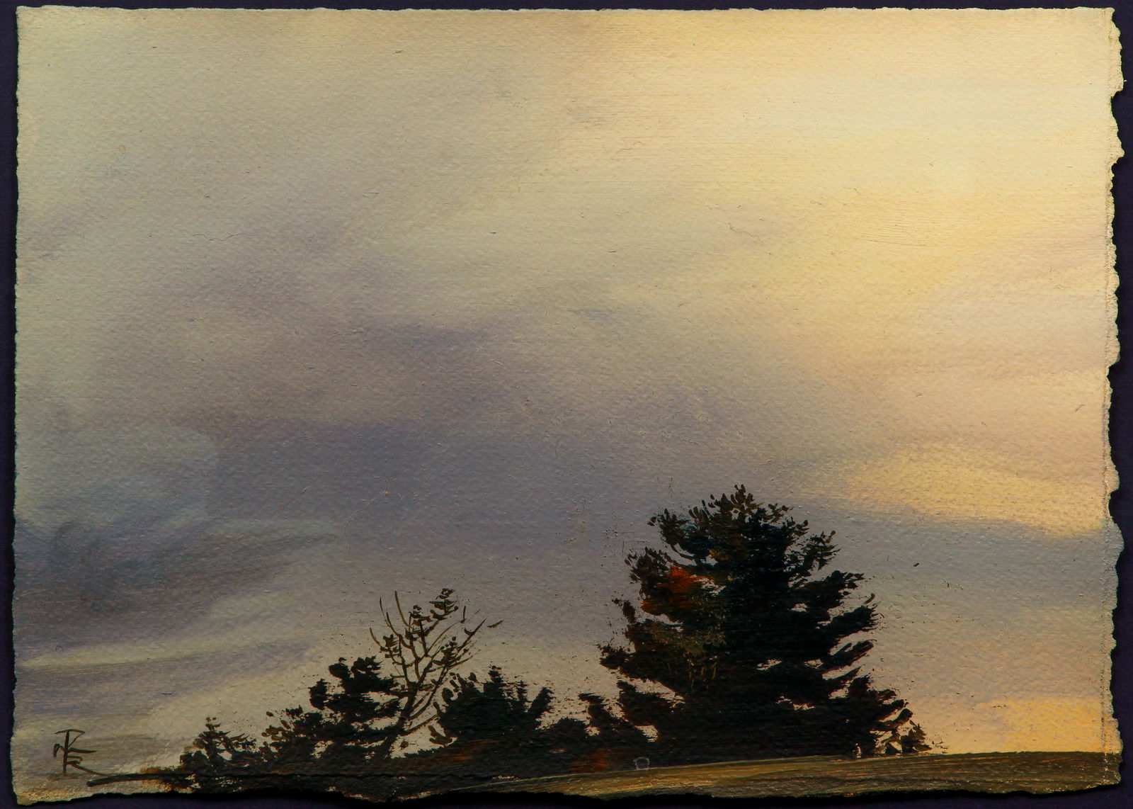 2 Patrick Ruane Landscape paintings on paper (1 of 6)