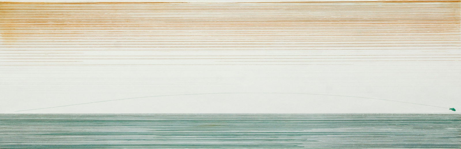 Edward Ruscha 1980 color etching Jumping Fish (1 of 5)