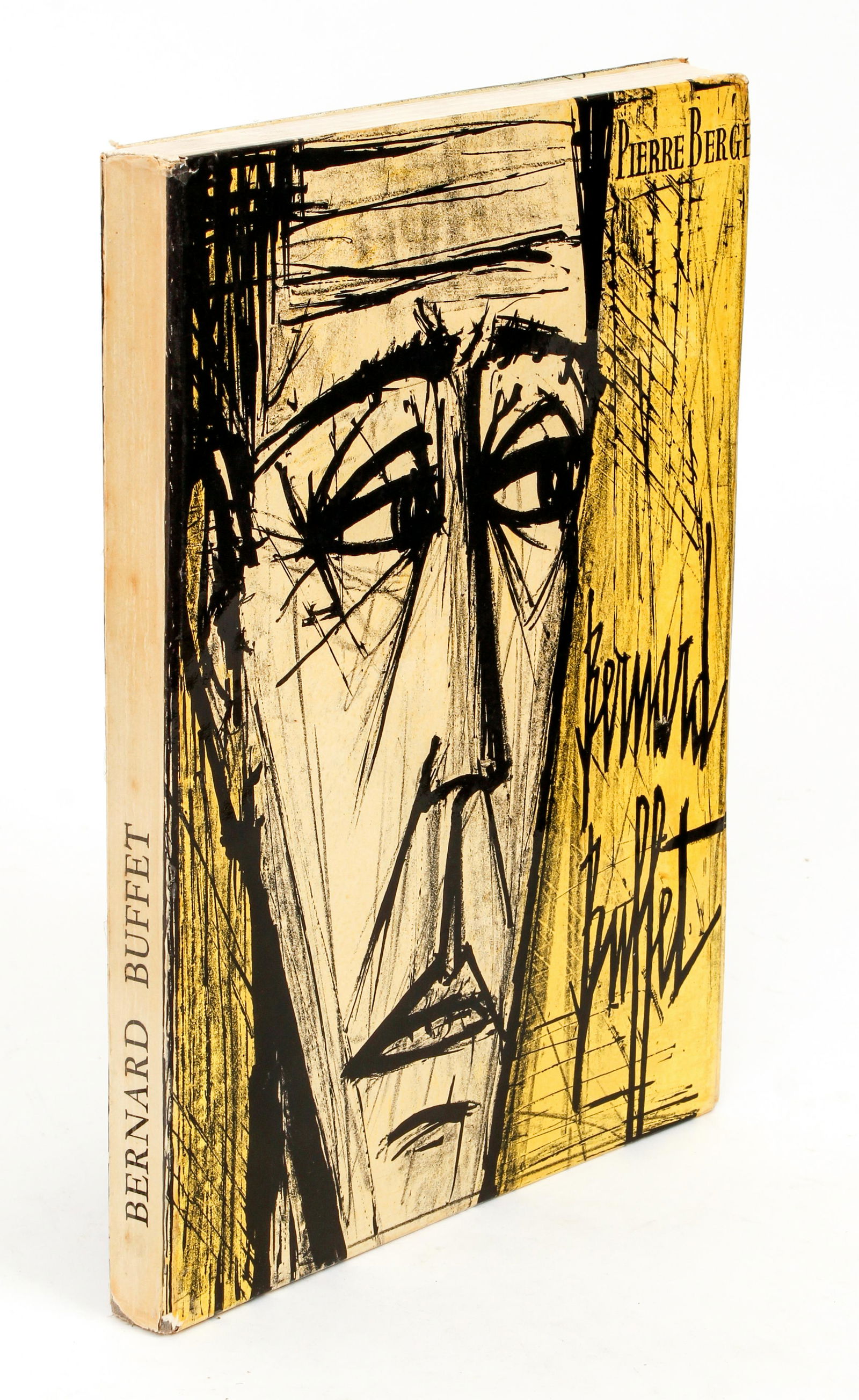 Bernard Buffet Signed Monograph Berge 1958: Berge, Pierre, Bernard Buffet, 1958, Cailler, Geneve, Inscribed by Buffet on the half-title "Pour Monsieur et Madame H. M. Epstine annicaliment" and dated 1961, hardcover, 4to., wrap around jacket, ti