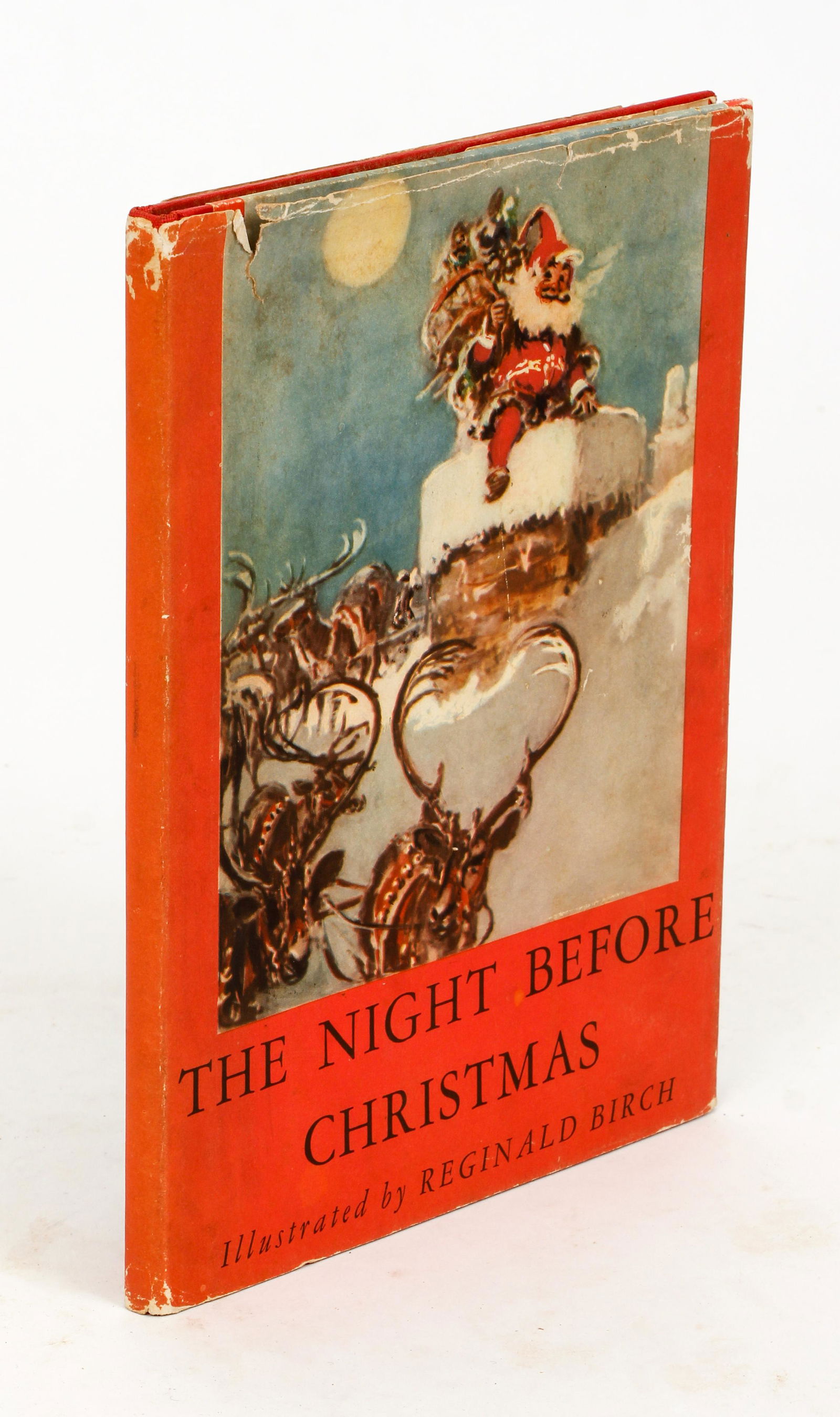 Night Before Christmas Reginald Birch Illust: Moore, Clement C., illustrated by Reginald Birch, The Night Before Christmas, 1937, First edition with these illustrations, Harcourt, Brace, hardcover, cloth-backed boards, in the original dust jacket