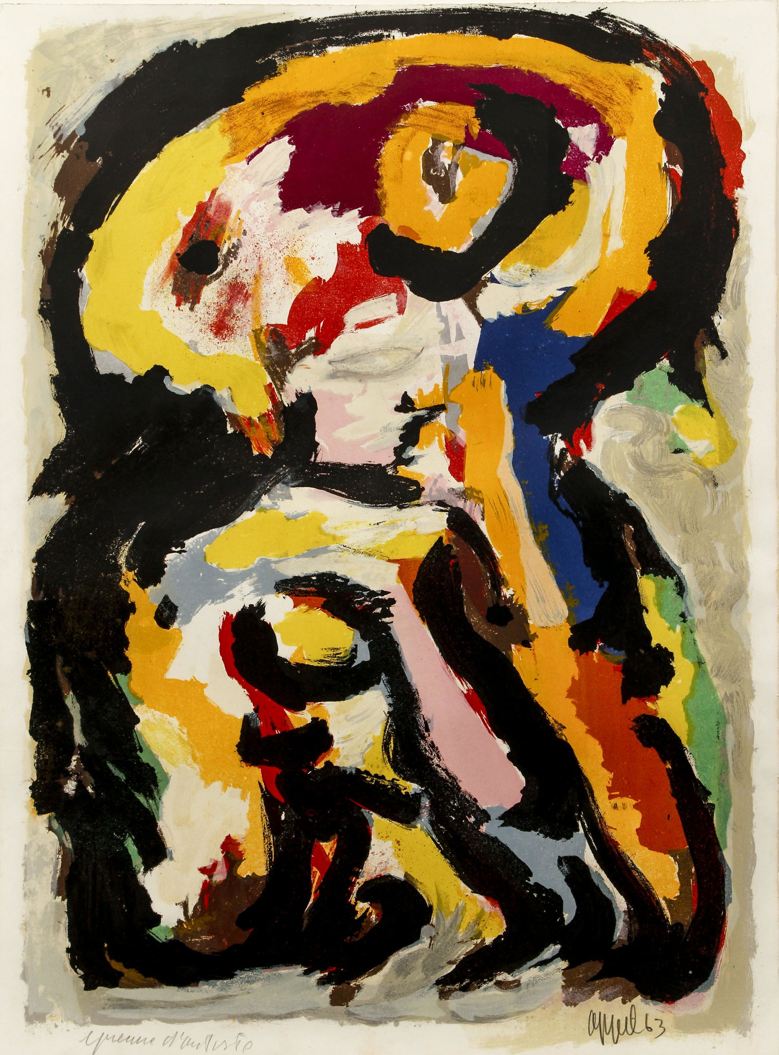 Karl Appel 1963 orig litho Ivresse (1 of 5)