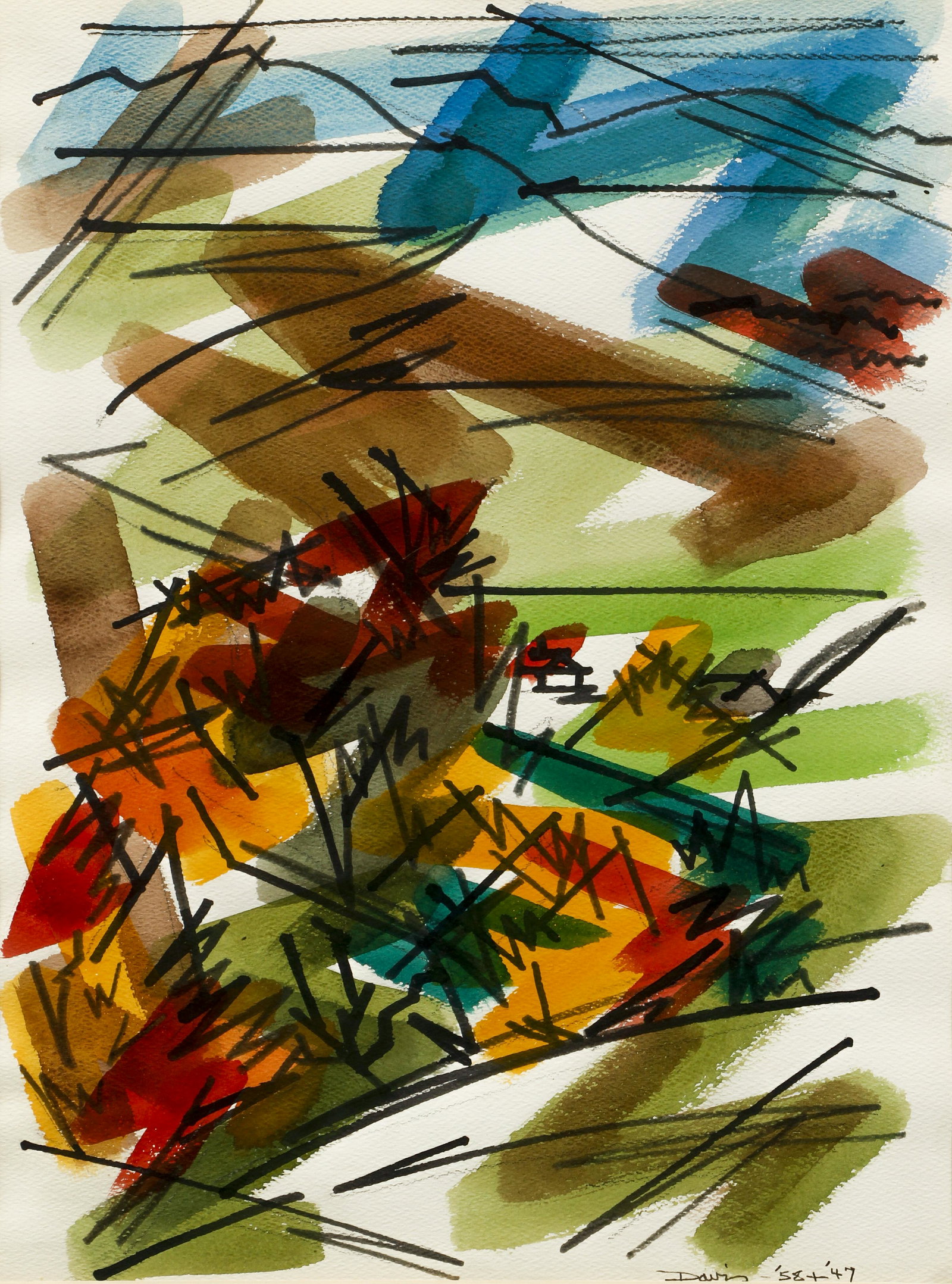 James Edward Davis Landscape Watercolor (1 of 4)