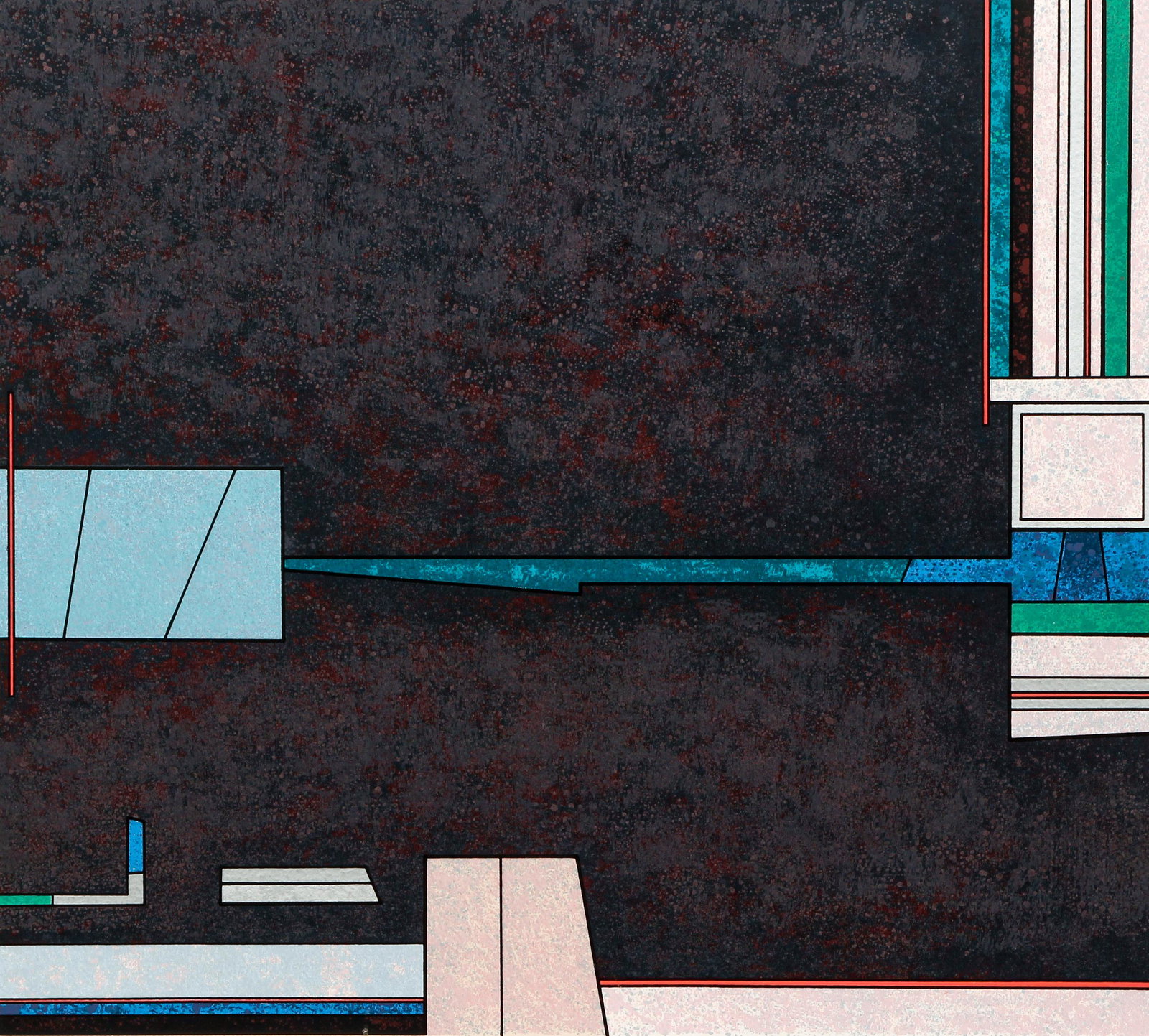 Gunther Gerzso 1980 Untitled color serigraph (1 of 4)