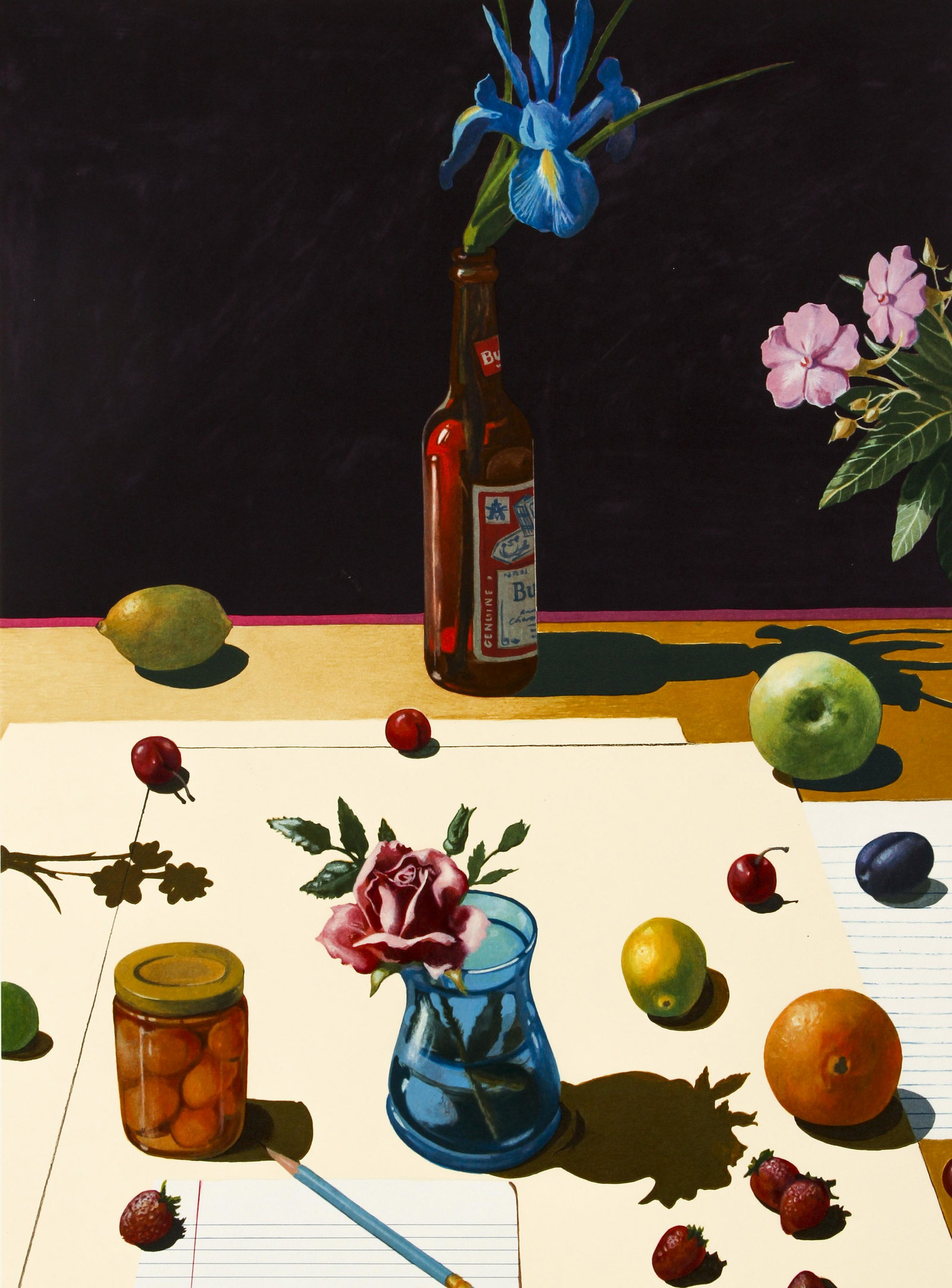 Paul Wonner 1992 orig litho Still Life with Bud (1 of 5)