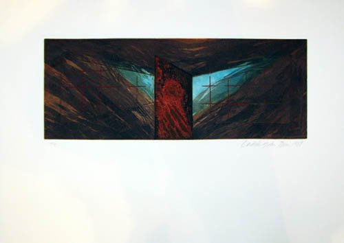 Pair of Laddie John Dill prints: Artist: Dill, Laddie John (American, b. 1943) Work Title: Untitled Abstracts Date: 1988 Medium: etching printed in colors; lithograph printed in colors