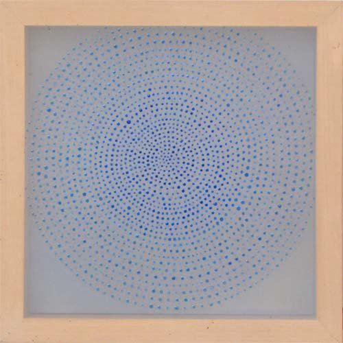 Linn Meyers mixed media Circular Ptg.: Artist: Meyers, Linn (American, born 1968) Work Title: Untitled Circular Composition Date: n.d. Medium: acrylic on transparent membrane shadow box