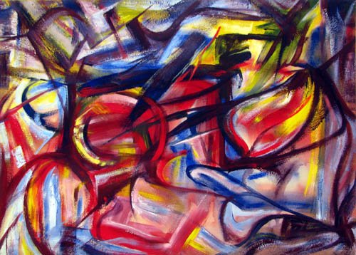 3 Abstract Expressionist Ptgs by Nobrigann: Artist: Nobrigann, John R. (20th Century American) Work Title: Abstract Expressionist Compositions Date: 1964 Medium: gouache and watercolor on J. Whatma