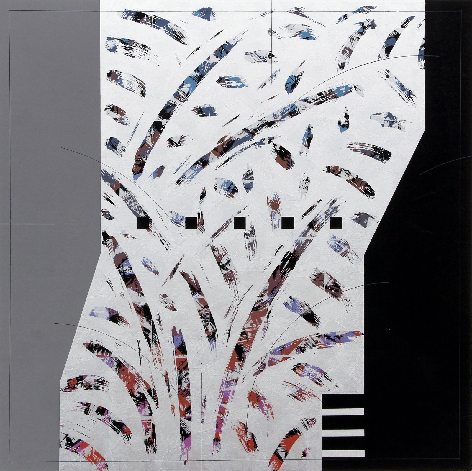Masao Minami 2000 color serigraph Park Avenue -S: MINAMI, Masao (Japanese, born 1935), Park Avenue S, 2000, serigraph printed in colors, 15.75 x 15.75 inches, pencil signed and numbered 15/40,